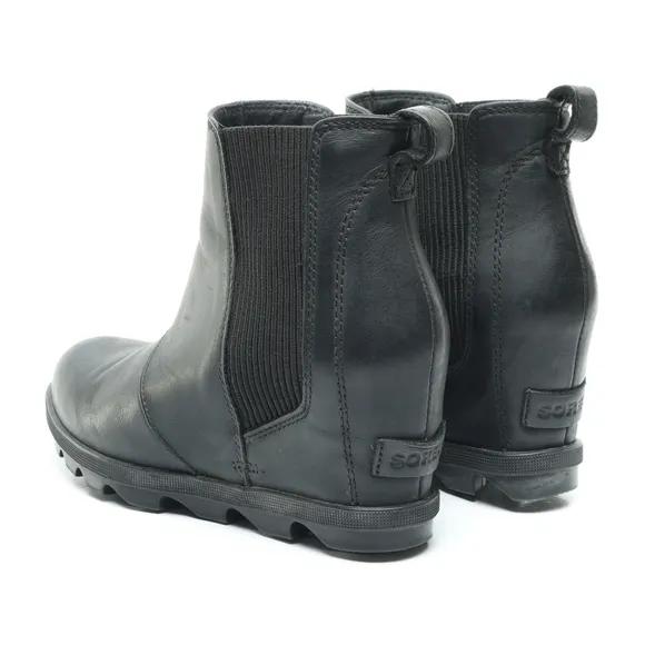 Sorel Joan of Arctic Wedge Leather Winter &amp; Rain Boots Women 7 Black