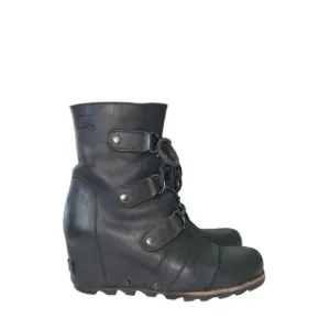 Sorel Joan‎ of Arctic Wedge Waterproof Leather Boots Size 8
