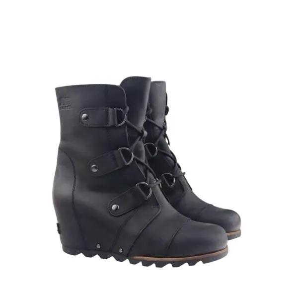Sorel Joan‎ of Arctic Wedge Waterproof Leather Boots Size 8