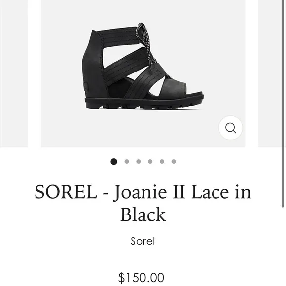 SOREL - Joanie II Lace in Black size 6.5