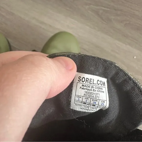 Sorel‎ Kid's Unisex Emelie Conquest Lace Up Combat Moto Boots Size 3