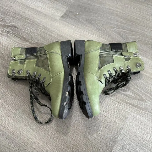 Sorel‎ Kid's Unisex Emelie Conquest Lace Up Combat Moto Boots Size 3