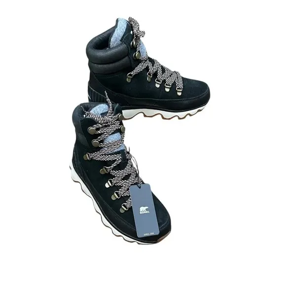 Sorel Kinetic Conquest Black Waterproof Boots Size 6 NIB