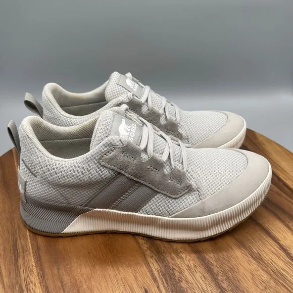 Sorel Out N About III Shoes Womens Size 9 Gray White Comfort Walking Sneakers