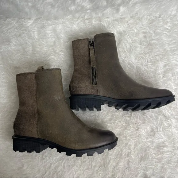 Sorel Phoenix Zip Boots Waterproof in Brown Size 7