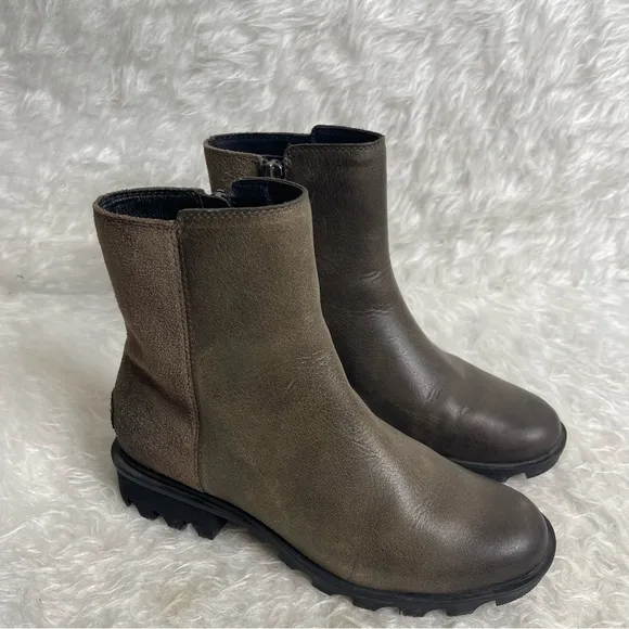 Sorel Phoenix Zip Boots Waterproof in Brown Size 7