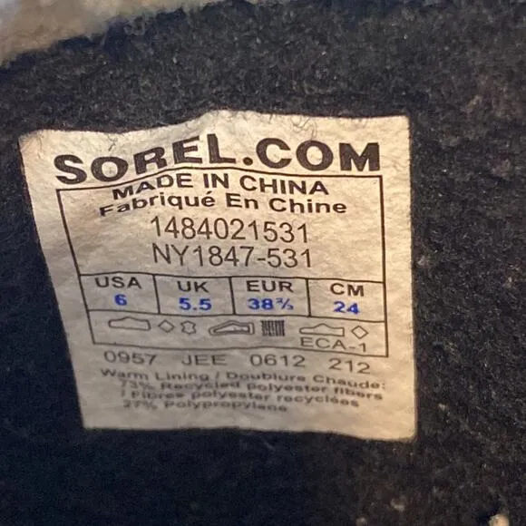 Sorel Pink Waterproof Winter Snow Boots Snowflake Youth Size 6