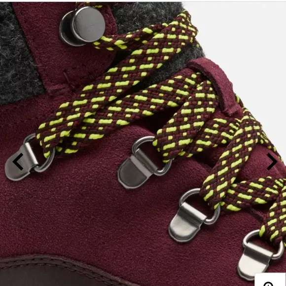 Sorel Red Sneakers with Chunky Sole and Mid-Cut Design
