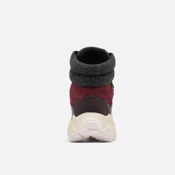 Sorel Red Sneakers with Chunky Sole and Mid-Cut Design