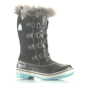 Sorel Tofino Boots Suede Leather fur Black blue gray 5 6.5