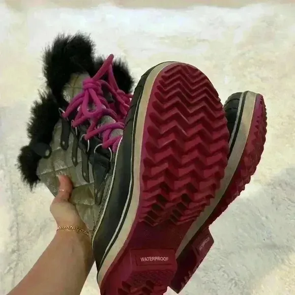 Sorel Tofino Faux Fur‎ Trim Insulated Waterproof Winter Snow Boots Sz 5.5 Womens