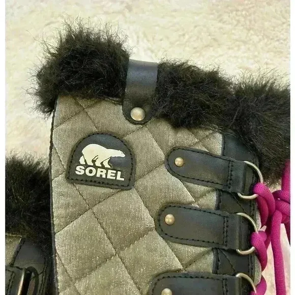 Sorel Tofino Faux Fur‎ Trim Insulated Waterproof Winter Snow Boots Sz 5.5 Womens