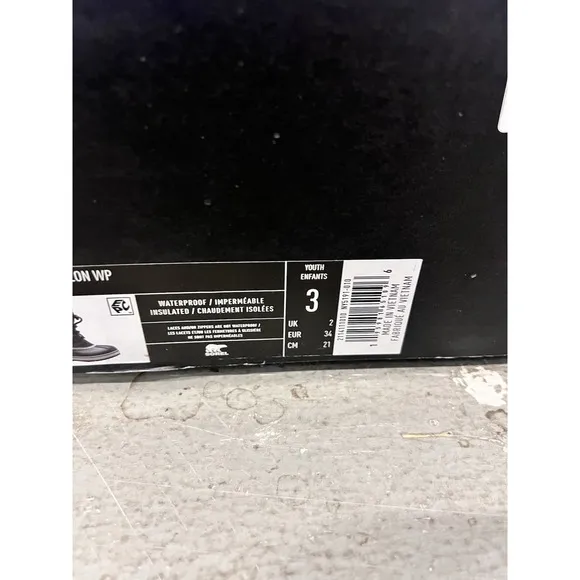 Sorel Unisex Pac Nylon Waterproof Winter Snow Boots Youth Size 3 Warm &amp; Durable