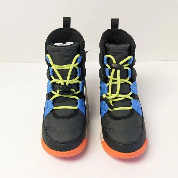 Sorel Whitney II Plus Lace Waterproof Boots, Black/Multi, Little Kids 1