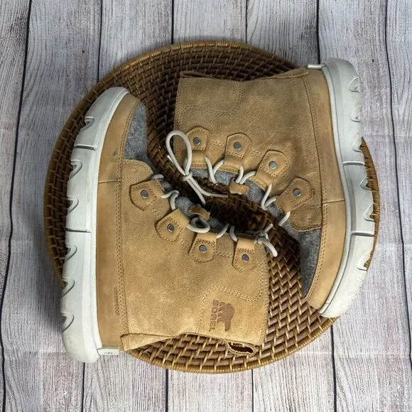 Sorel Women's Boots Explorer II Joan Felt Winter Brown Gray Waterproof Size 6.5