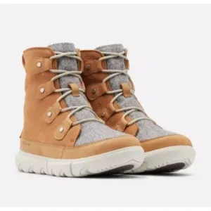 Sorel Women's Boots Explorer II Joan Felt Winter Brown Gray Waterproof Size 6.5
