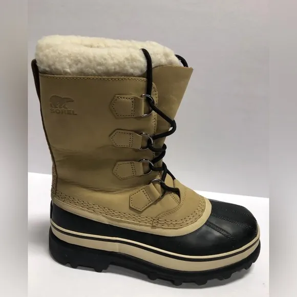 Sorel Women’s Caribou, Brown Waterproof Winter Boots, Size 8M
