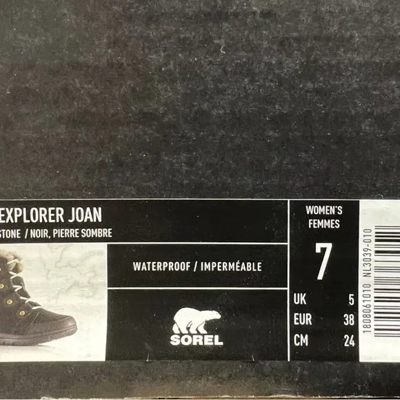 Sorel Women's Explorer Joan Waterproof Boots Black, Size 7 M