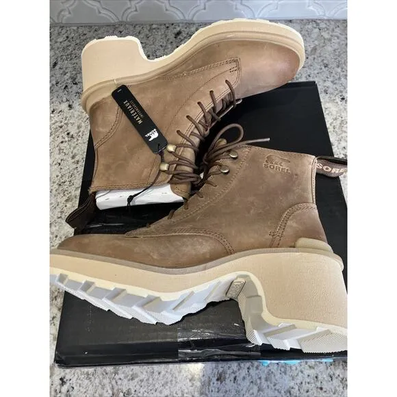 Sorel Women's Hi-Line Heel Lace Waterproof Boots Umber Ceramic, US 5.5