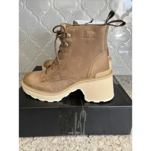 Sorel Women's Hi-Line Heel Lace Waterproof Boots Umber Ceramic, US 5.5