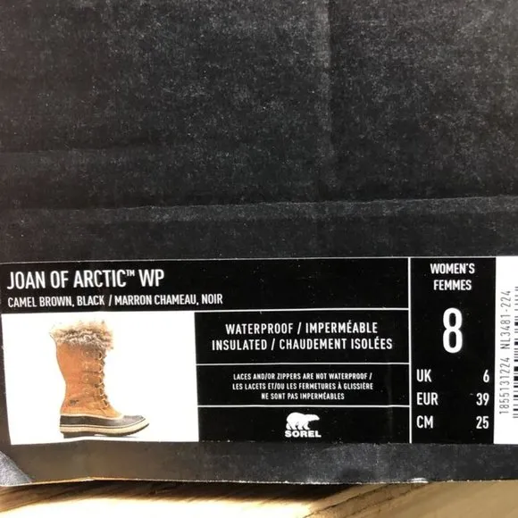 Sorel Women's Joan Of Arctic Waterproof Winter Boots Brown, Size 8 M
