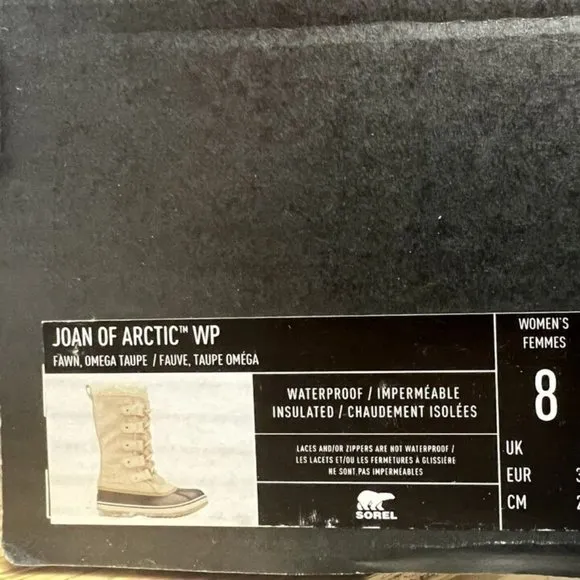Sorel Women's Joan Of Arctic Waterproof Winter Boots Fawn, Size 8 M