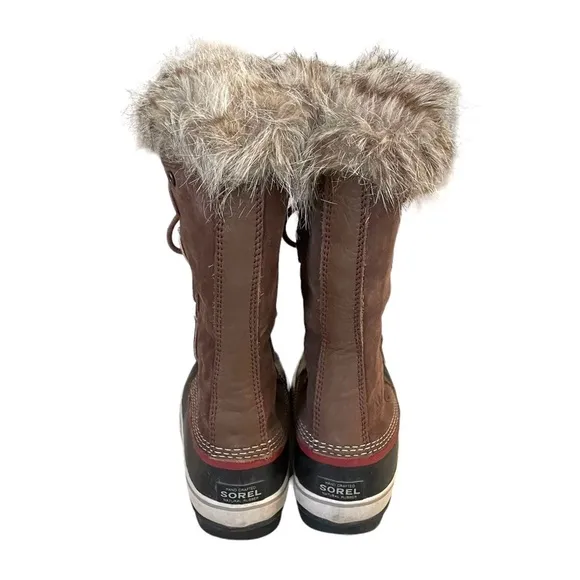 SOREL Women’s Leather Joan of Arctic Lace Up Waterproof Winter Snow Boot Brown 9