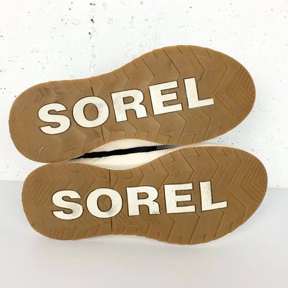Sorel Womens Out N About III Low Sneakers Waterproof Canvas Suede Black Size 8