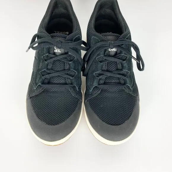 Sorel Womens Out N About III Low Sneakers Waterproof Canvas Suede Black Size 8