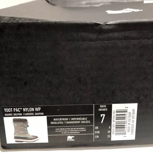 Sorel Yoot Pac Nylon Waterproof Winter Boots, Girls’ Size 7 M