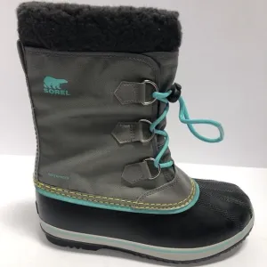Sorel Youth Yoot Pac Nylon, Gray Waterproof Winter Boots, Big Kids’ 7M