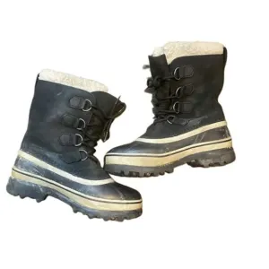 Sorel Caribou Black Waterproof Lace-Up Winter Boots