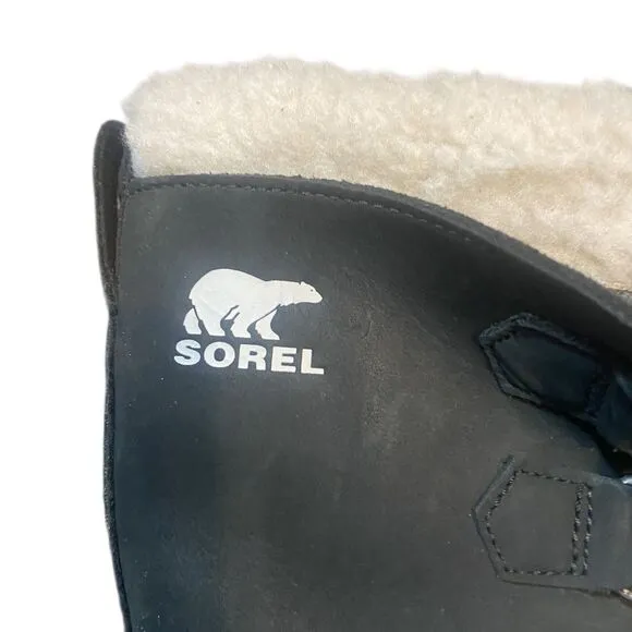 Sorel Caribou Black Waterproof Lace-Up Winter Boots