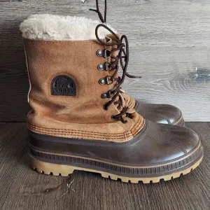 SOREL Vintage Kaufman Steel Shank Winter Snow Boots Size 9 Men