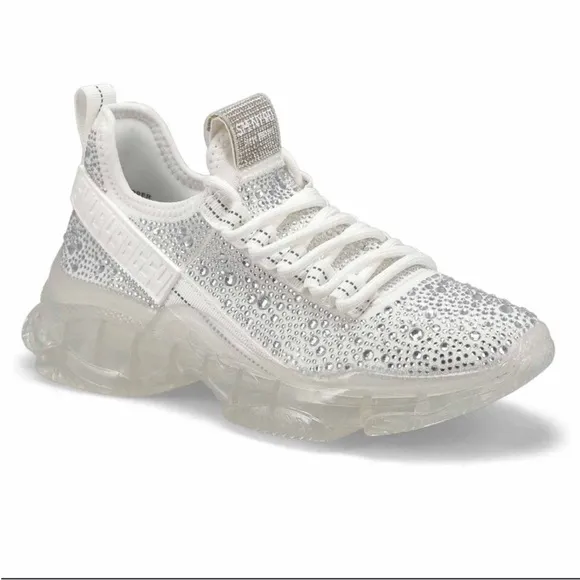 ✨Sparkly ✨Steve Madden sneakers. ✨Rhinestones ✨Clear chunky sole. S-8