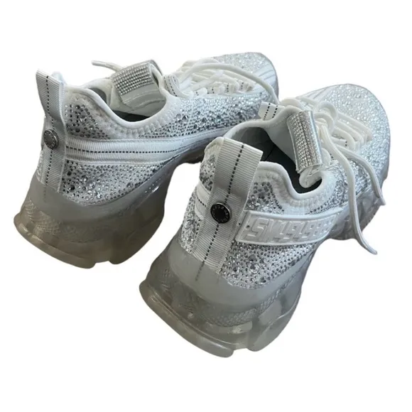 ✨Sparkly ✨Steve Madden sneakers. ✨Rhinestones ✨Clear chunky sole. S-8