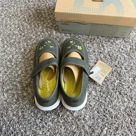 Spenco Women's Forest Green Heidi Mary Jane Shoes US 7 Total Support Comfort New