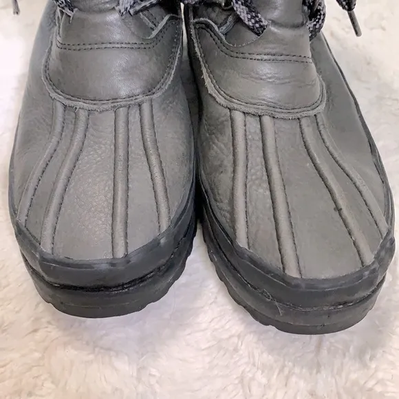 SPERRY Maritime black fur gray Leather Winter Boots