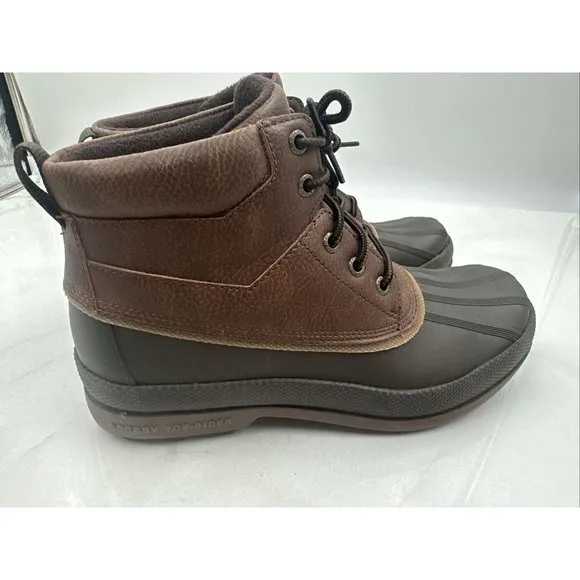 Sperry Men’s Cold Bay Chukka Duck Waterproof Boots Brown Coffee Sz 7.5