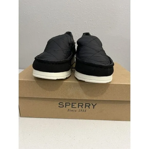 Sperry Moc Slider Black Nylon Shoes Women 5.5