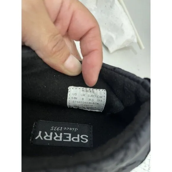 Sperry Moc Slider Black Nylon Shoes Women 5.5