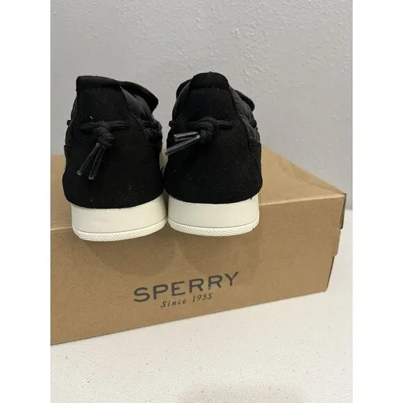 Sperry Moc Slider Black Nylon Shoes Women 5.5
