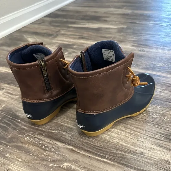 Sperry Saltwater Boots Big Kids Waterproof Duck Boots Size 6M