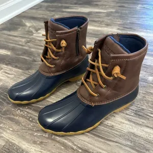 Sperry Saltwater Boots Big Kids Waterproof Duck Boots Size 6M