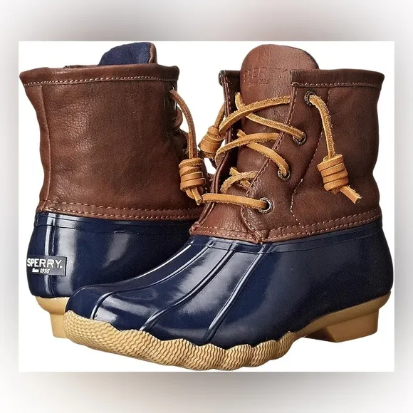 Sperry Saltwater Boots Big Kids Waterproof Duck Boots Size 6M