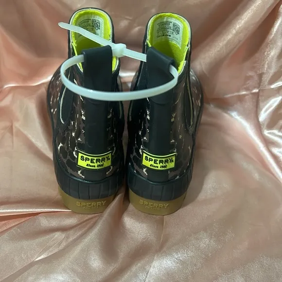 Sperry Torrent Leopard Chelsea Waterproof Rain Boot