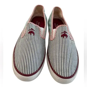 Sperry x Brooks Brothers Seersucker Preppy Beachy Slip On Shoes - Size 10.5