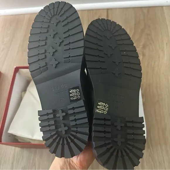 Staud NEW Astro quilted vegan leather mules Black Shoes Slides New 36 6 New NIB