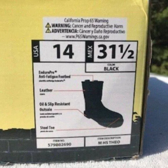 Steel Toe Boots . Size: 14 . Pull On Leather . Herman Survivors . New in Box