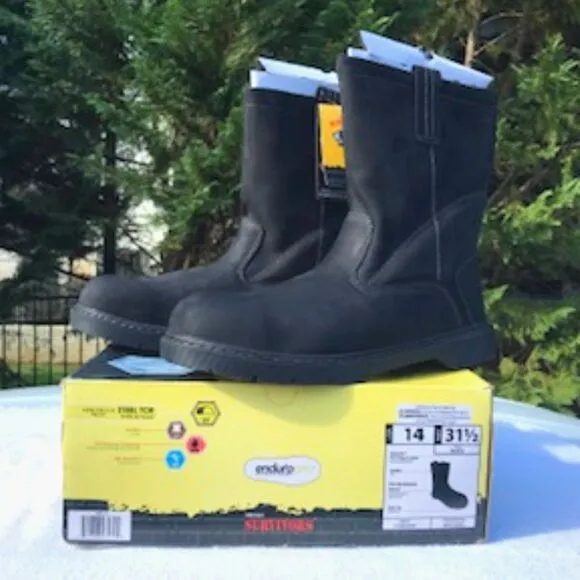 Steel Toe Boots . Size: 14 . Pull On Leather . Herman Survivors . New in Box
